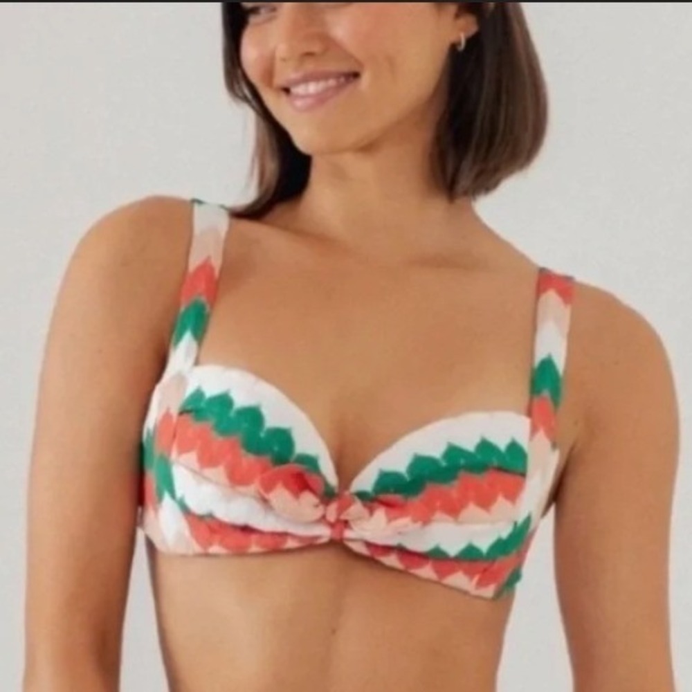 Montce Gelato Kayla Bikini Top Chevron Size Small